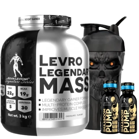 AKCE Kevin Levrone Levro Legendary Mass 3000 g + ZDARMA Šejkr 700 ml + 2x Shot 120 ml