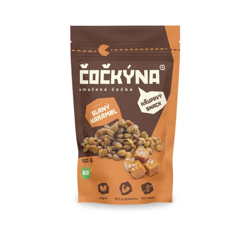 Čočkýna Fried Lentils Organic 100 g salted caramel