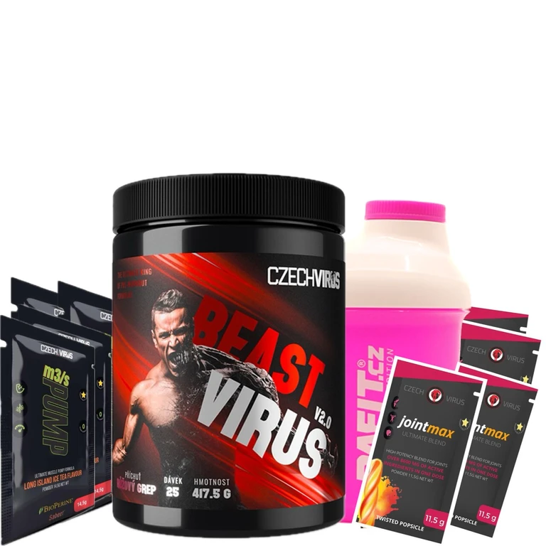Special Offer Czech Virus Beast Virus V2.0 417,5 g + FREE Shaker 300 ml + 8x sample