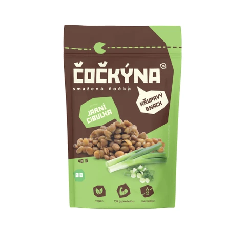 Čočkýna Smažená Čočka Bio 40 g jarní cibulka