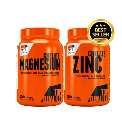 AKCE Extrifit Magnesium Chelate 120 cps + ZDARMA Zinc Chelate 100 cps