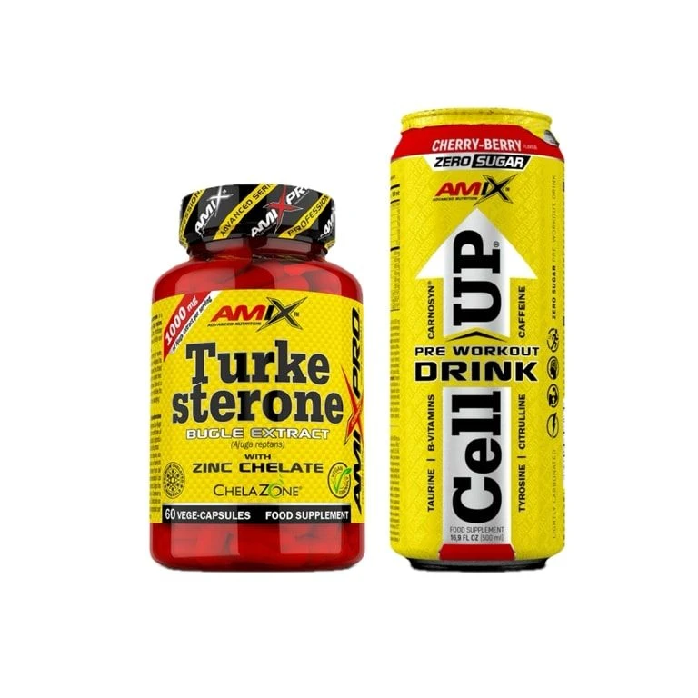 AKCE AmixPro Turkesterone 60 cps + ZDARMA CellUP PreWorkout drink 500 ml