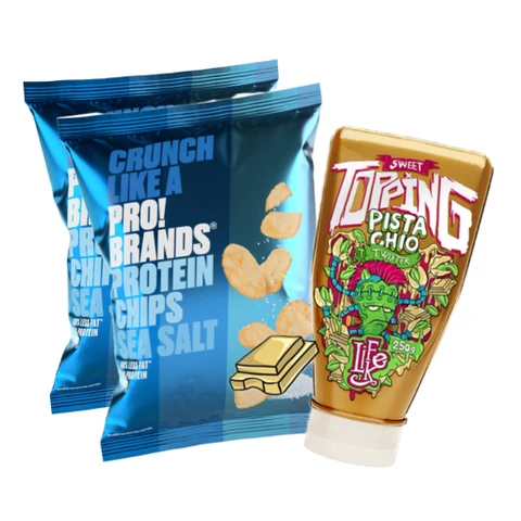 AKCE LifeLike Sweet Topping Twister 250 g pistachio + ZDARMA 2x ProBrands Chips 50 g