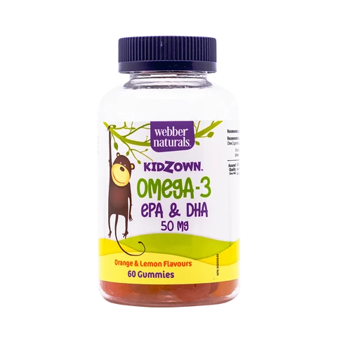 Webber Naturals Kidzown Omega-3 EPA & DHA 60 gummies