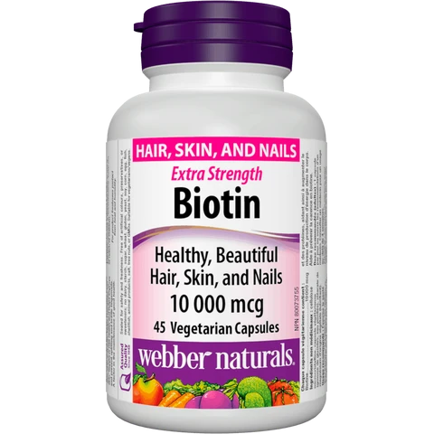 Webber Naturals Biotin 10 000 mcg 45 cps