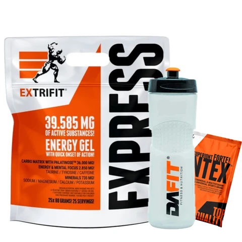 AKCE Extrifit Express Energy Gel 25 x 80 g + ZDARMA Dafit Bidon 650 ml + vzorek