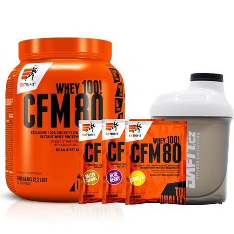 AKCE Extrifit CFM Instant Whey 80 1000g + ZDARMA Šejkr Dafit 300ml a 3x vzorek