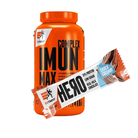 AKCE Extrifit Imun Max 90 cps + ZDARMA Hero Protein Bar 65 g