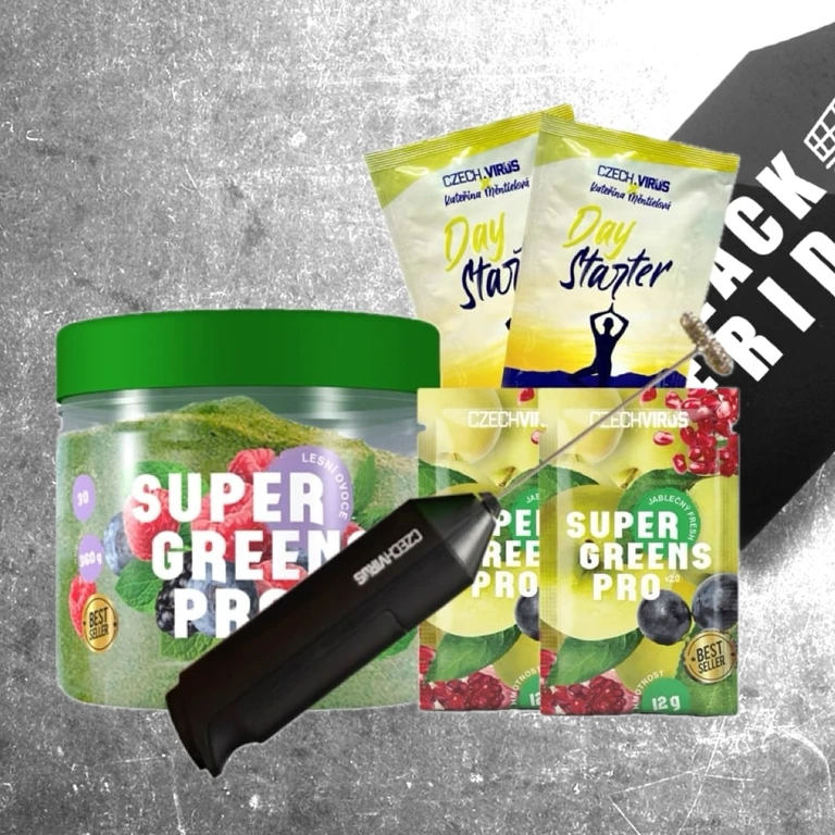 AKCE Czech Virus Super Greens Pro V2.0 360 g + ZDARMA Míchátko + 4x vzorek