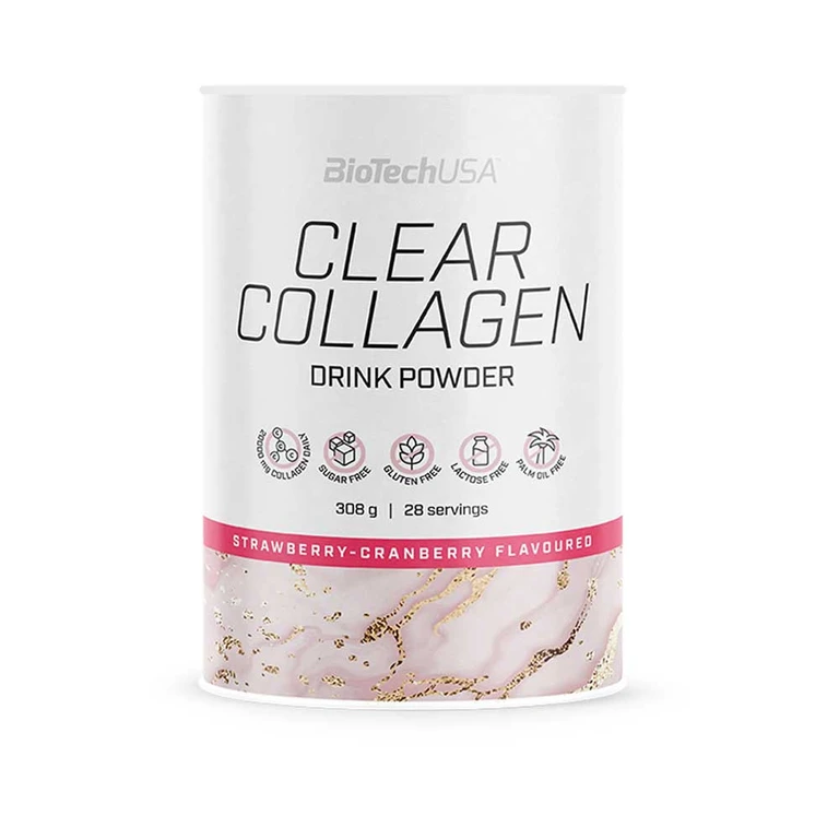 BioTech Clear Collagen 308 g strawberry cranberry