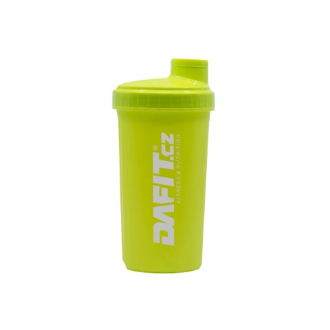 Dafit Šejkr 700 ml neon žlutá neprůhledná, bílé logo