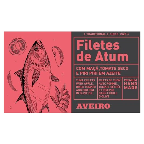 Aveiro Tuna fillets in olive oil with apples, sun-dried tomato and paprika 120 g