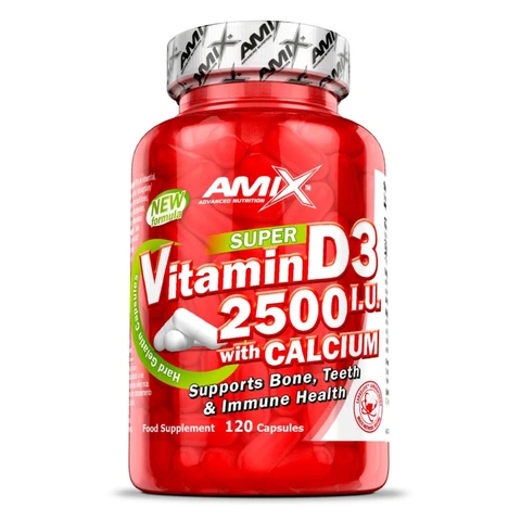 Amix Super Vitamin D3 2500 I.U. with Calcium 250 mg 120 cps