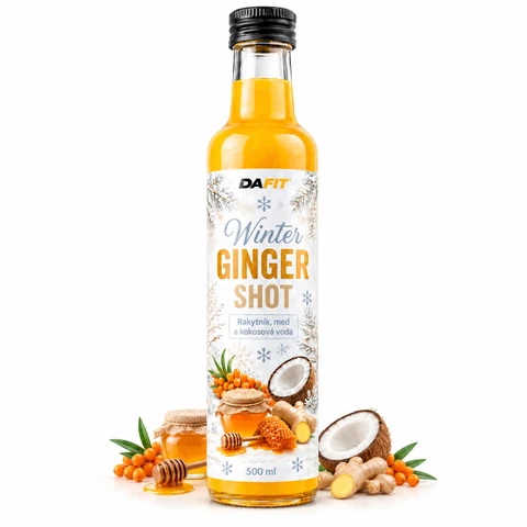 Dafit Winter Ginger Shot 500 ml rakytník a kokosová voda