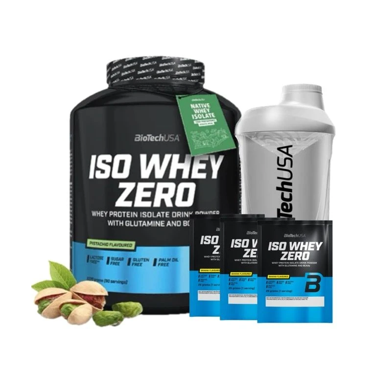 Special Offer BioTech Iso Whey Zero 1816 g + FREE Shaker 600 ml + 3x sample