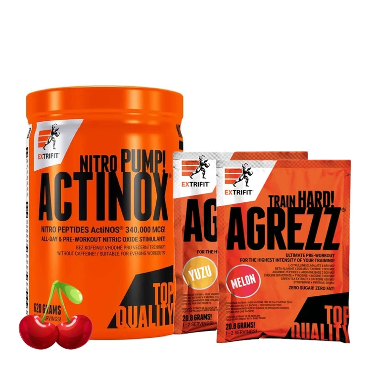 AKCE Extrifit Actinox 620 g cherry + ZDARMA 2x Agrezz 20,8 g