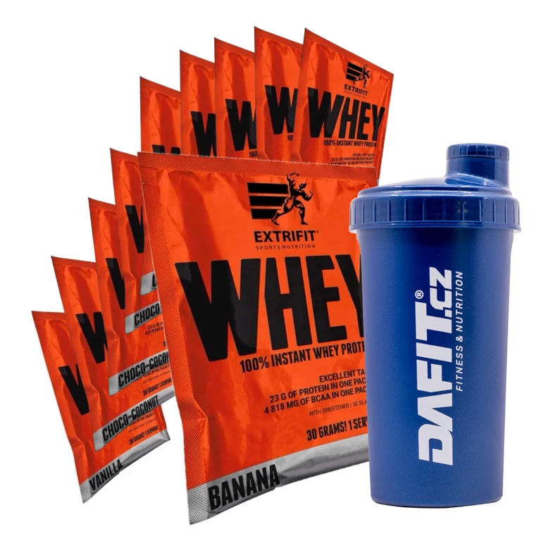 AKCE 10x Extrifit 100% Whey Protein 30 g + ZDARMA Šejkr 700 ml