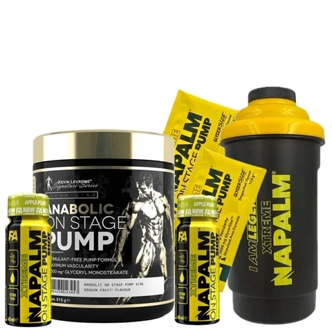 AKCE Kevin Levrone On Stage Pump 313 g + ZDARMA Šejkr 600 ml + 4x vzorek