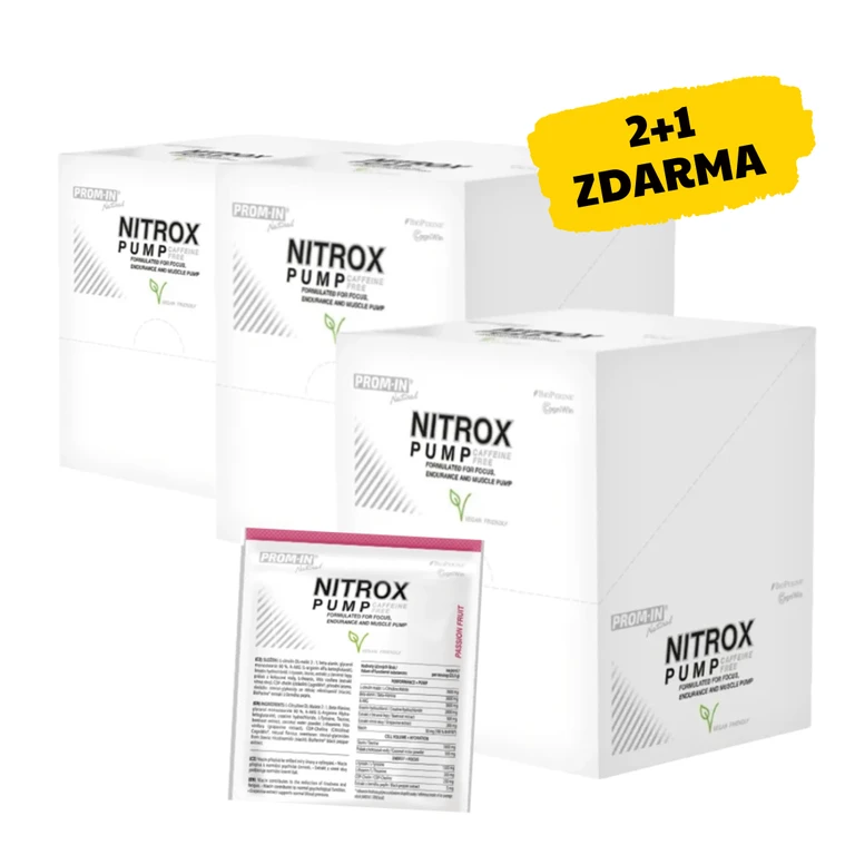 AKCE 2+1 ZDARMA Prom-In Nitrox Pump Caffeine Free Clean 10 x 23,5 g
