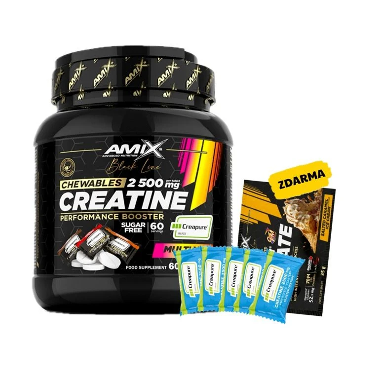 AKCE Amix Black Line Creatine Creapure Zero Sugar 2500 mg 60 tbl + ZDARMA 6x vzorek