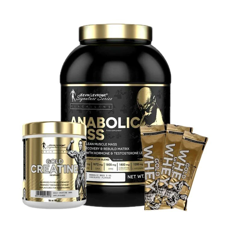 AKCE Kevin Levrone Levrone Mass 3000 g + Gold Creatine 300 g + ZDARMA 3x vzorek