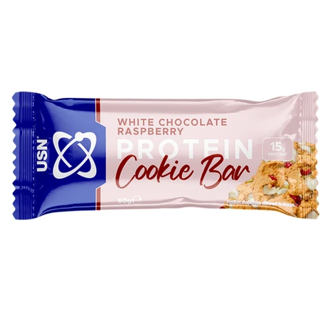 USN Trust Cookie Bar 60 g bílá čokoláda s malinou
