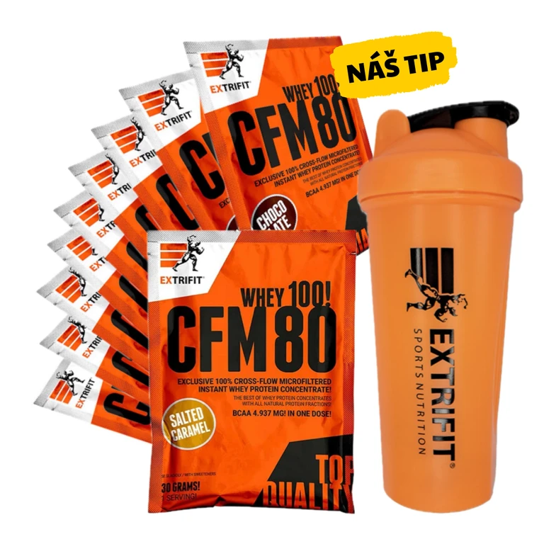 Special Offer 10x Extrifit CFM Instant Whey 80 30 g + FREE Shaker 600 ml