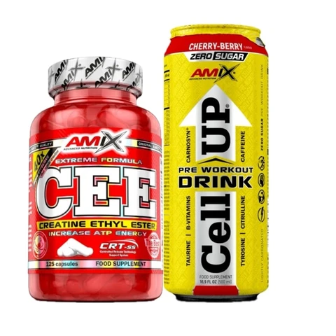 Special Offer Amix CEE Creatine Ethyl Ester 125 cps + FREE CellUP PreWorkout Drink 500 ml