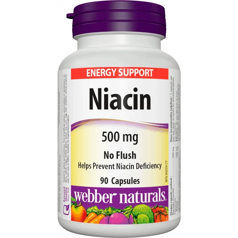 Webber Naturals Niacin 500 mg 90 cps