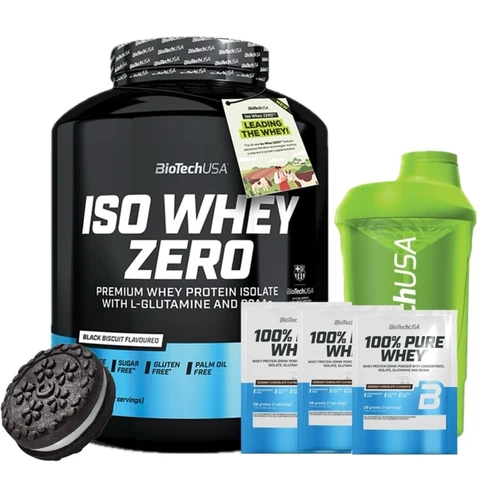 AKCE BioTech Iso Whey Zero 1816 g + ZDARMA Šejkr 600 ml + 3x vzorek