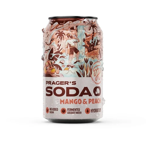 Prager's Soda 330 ml mango peach