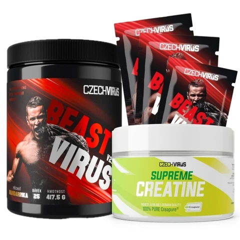 AKCE Czech Virus Beast Virus V2.0 417,5 g + ZDARMA Supreme Creatine 100 g + 3x vzorek