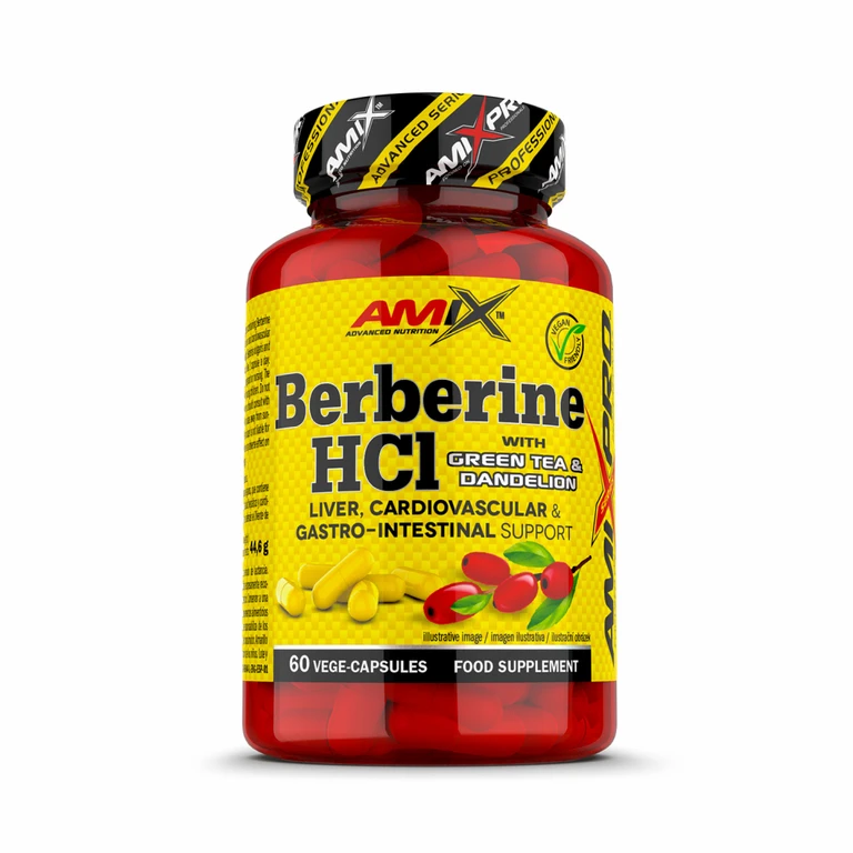 Amix Berberine HCl with Green Tea & Dandelion 60 cps