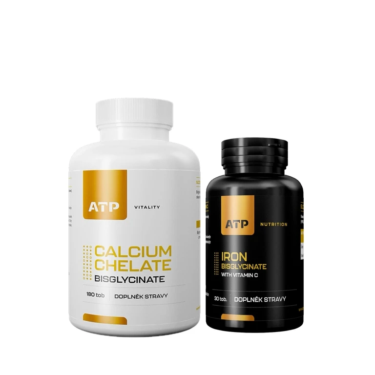 AKCE ATP Vitality Calcium Chelate Bisglycinate 180 tob + ZDARMA Iron Bisglycinate 30 tob