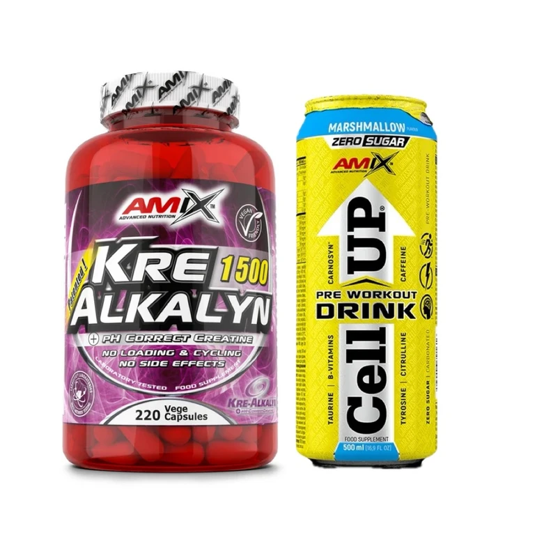 AKCE Amix KreAlkalyn 220 cps + ZDARMA CellUP PreWorkout Drink 500 ml