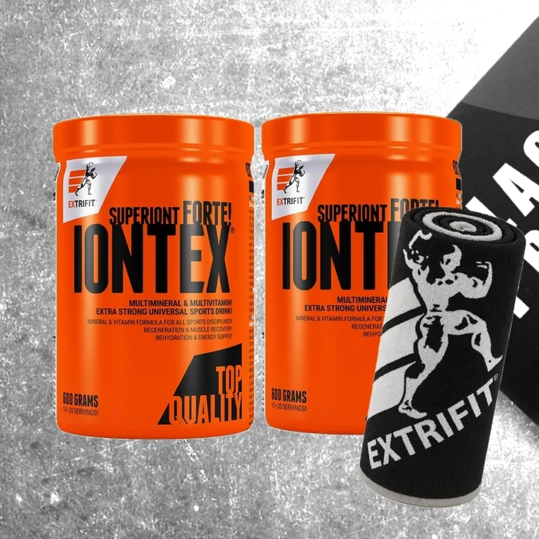 AKCE 1+1 Extrifit Iontex Forte 600 g + ZDARMA Ručník