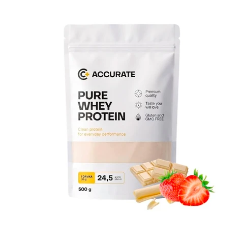 Accurate+ Pure Whey 500 g white chocolate strawberry