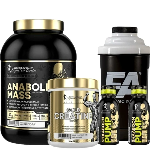 AKCE Kevin Levrone Mass 3000 g + Gold Creatine 300 g + ZDARMA Šejkr 600 ml + 2x vzorek