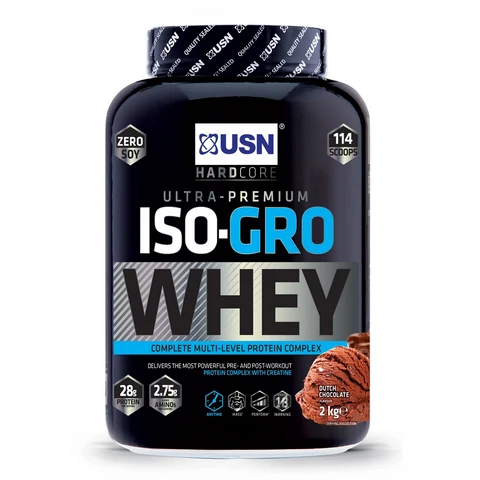 USN Iso-Gro Whey Protein 2000 g chocolate