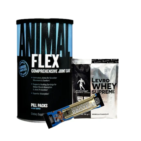 AKCE Universal Nutrition Animal Flex 44 bal + ZDARMA Gold Deluxe Bar 48 g + 1x vzorek