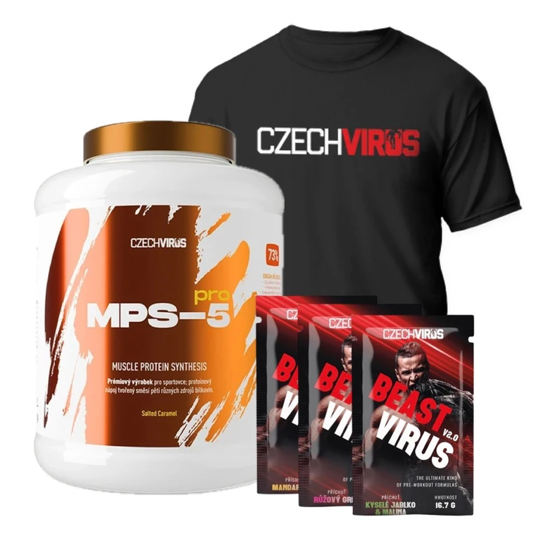 AKCE Czech Virus MPS-5 Pro 2250 g + ZDARMA Triko + 3x Beast Virus V2.0 16,7 g