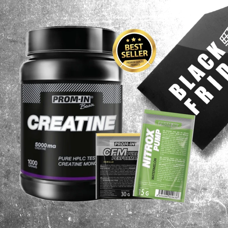 AKCE Prom-In Creatin Monohydrate HPLC 1000 g + ZDARMA 2x vzorek