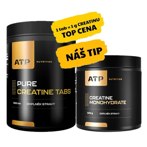 AKCE ATP Nutrition Pure Creatine Tabs 500 tbl + ZDARMA Creatine Monohydrate 300 g