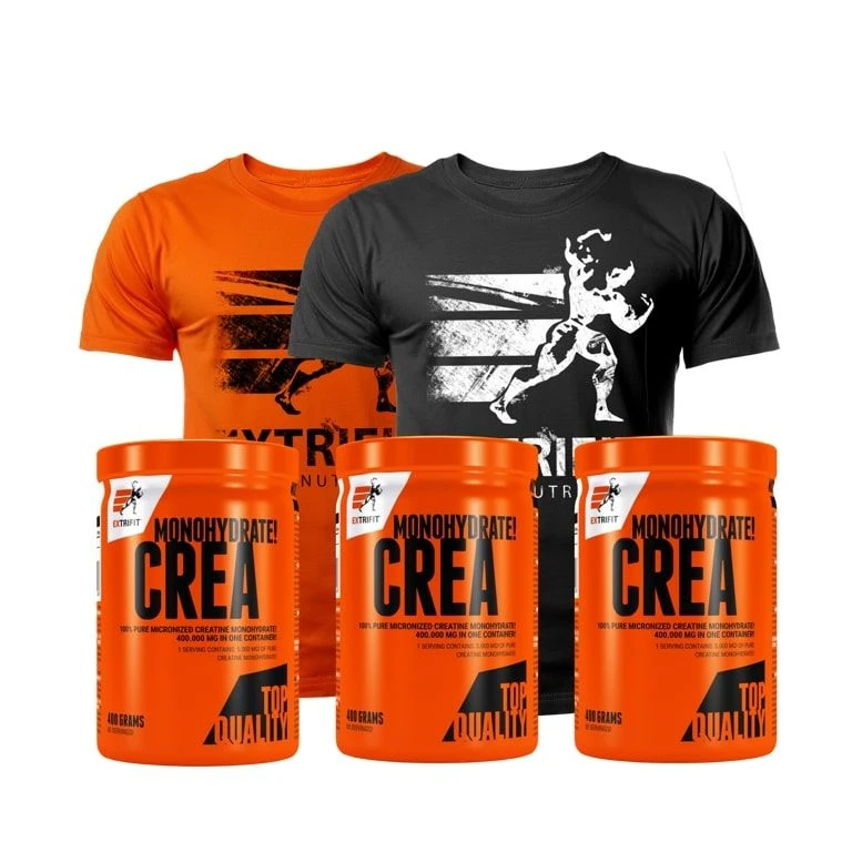 AKCE 2+1 ZDARMA Extrifit Crea Monohydrate 400 g + Triko Extrifit