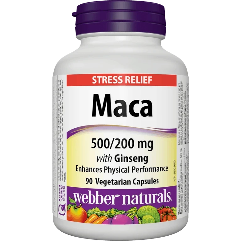 Webber Naturals Maca with Ginseng 500/200 mg 90 cps