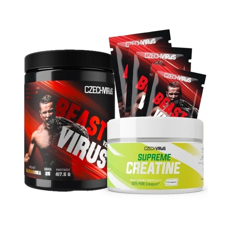 AKCE Czech Virus Beast Virus V2.0 417,5 g + ZDARMA Supreme Creatine 100 g + 3x vzorek