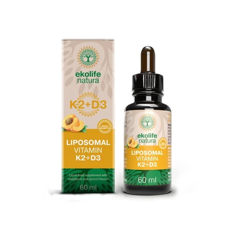 Ekolife Natura Liposomal Vitamin K2 + D3 60 ml (Lipozomální vitamín K2 + D3)