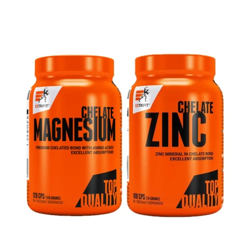 AKCE Extrifit Magnesium Chelate 120 cps + ZDARMA Zinc Chelate 100 cps