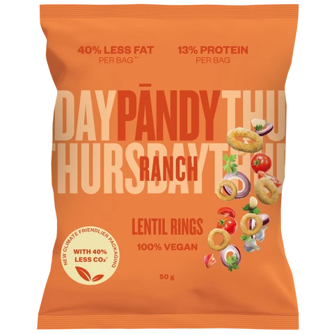 Pandy Lentil Chips Rings 50 g ranch
