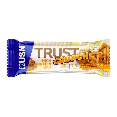 USN Trust Crunch 60 g bílá čokoláda se sušenkou